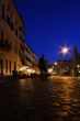 Woman walk on night city