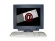  isolated computer monitor with email scene concept