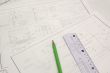 draftings, pencil and ruler