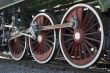wheels of vintage steam train