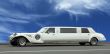 wedding limousine over blue sky
