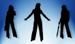 Silhouettes of business ladies