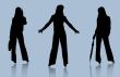 Silhouettes of business ladies