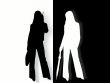 Silhouettes of business ladies