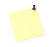 yellow note over white background