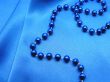 Blue beads.