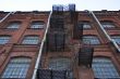 metal fire escape at old factory