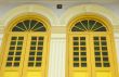 two yellow doors