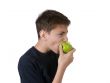 Boy eating apple