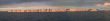 Tabular iceberg, sunset glow