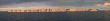 Tabular iceberg, sunset glow