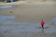 Walking on the beach at low tide