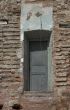 door of destroyed house