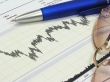 Stock chart glasses and pen