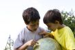 Brothers and globe