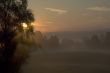 dawn in countryside