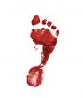 red footprint
