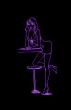 Colored girl sketch in bar