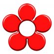 3D Red Flower