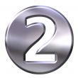 3D Silver Framed Number 2