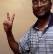african american man w - peace sign