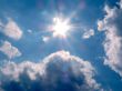 blue sky and sunn rays