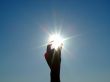 Silhouette of a female hand