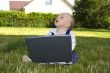 Baby study on computer