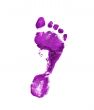 Violet footprint