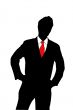 silhouette of a business man
