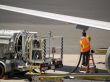 Man refueling commercial jet