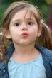 little girl kiss