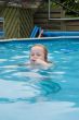 girl playing in the water