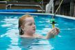 young girl in the water