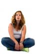 young woman watching