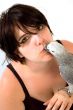 girl with parrot
