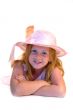 young girl laying with head on