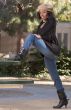 girl in jeans and boots