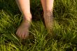 foot in grass