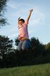 boy cheerfull jumping
