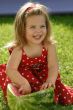 Girl eating watermelon