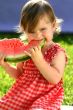 Girl eating watermelon