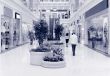 Shoppers at shopping center, motion blur. Tint blue #4