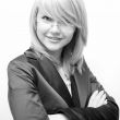 Businesswoman look at camera