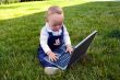Baby study on computer