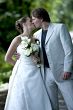 Kissing and dragging the flowers