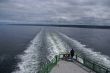 Aft section of ferry & wake