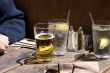 Glasses of beer and water