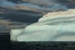 Iceberg with surrealistic blue swirls,