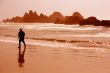 Surf fisherman, sepia